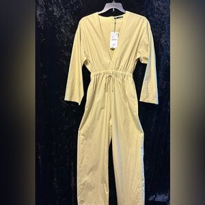 Zara Light Yellow - V-Neck Jumpsuit